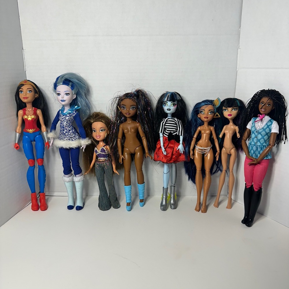 Mixed Fashion Doll Lot of 8 Incomplete Dolls Parts Repair OOAK Custom
